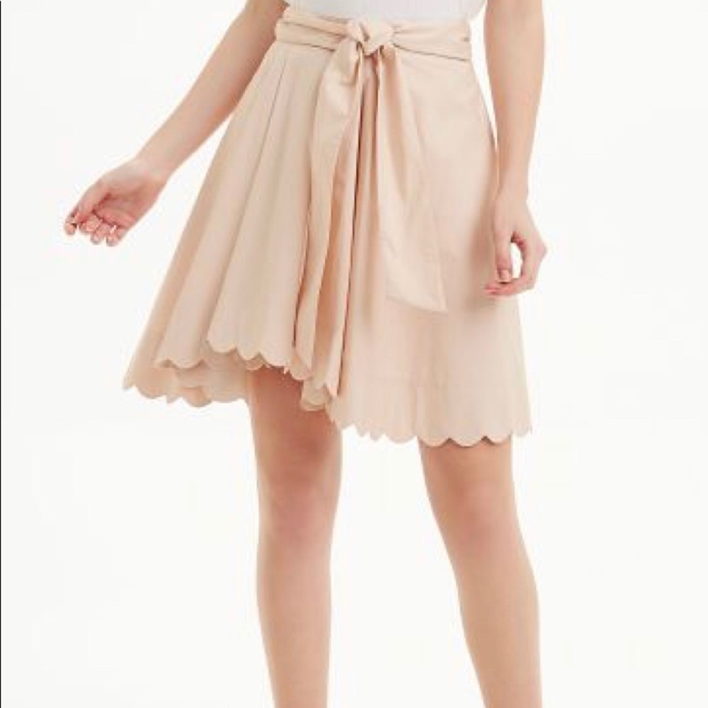 Club Monaco Vidorus Scallop Tie Skirt